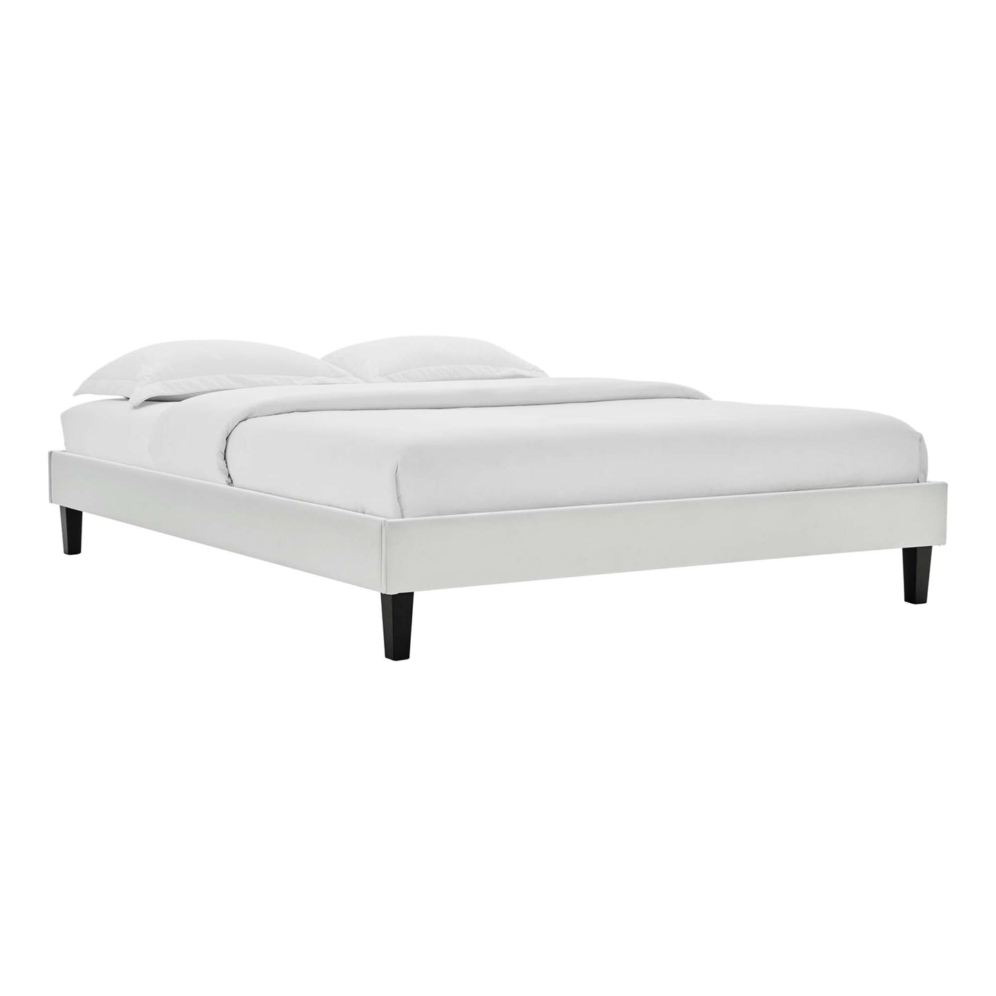 Cama King con plataforma de terciopelo Colette Performance de Modway