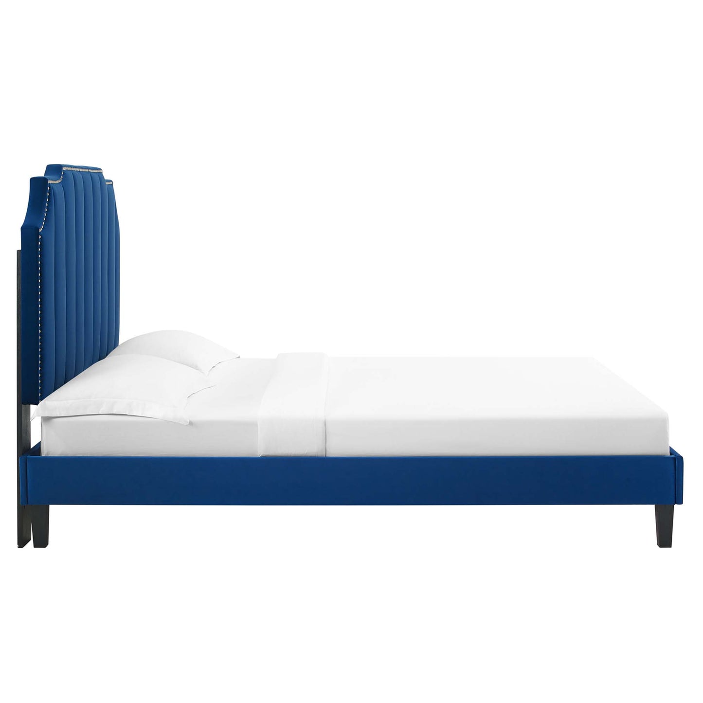 Cama King con plataforma de terciopelo Colette Performance de Modway