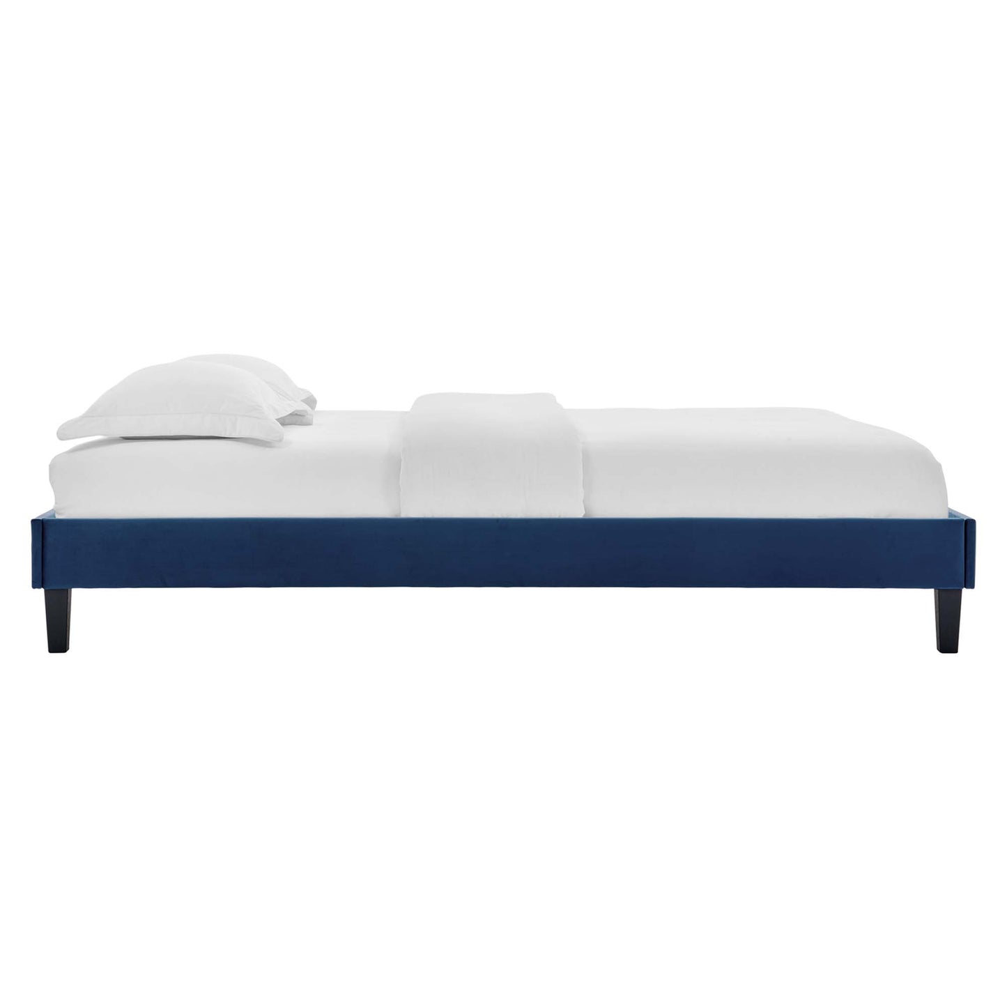 Cama King con plataforma de terciopelo Colette Performance de Modway