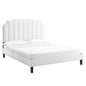 Cama King con plataforma de terciopelo Colette Performance de Modway