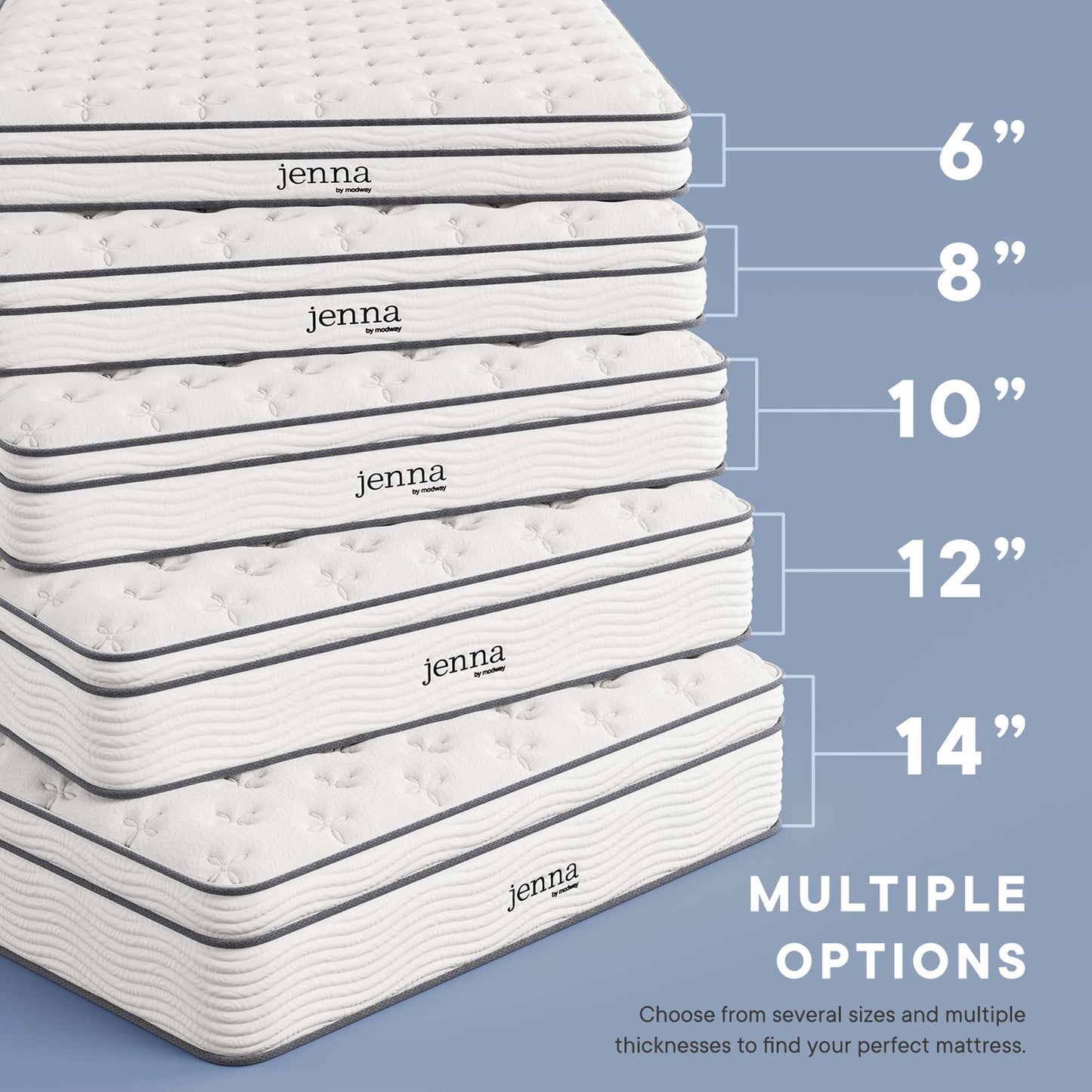 Jenna 12" Innerspring and Foam Queen Mattress