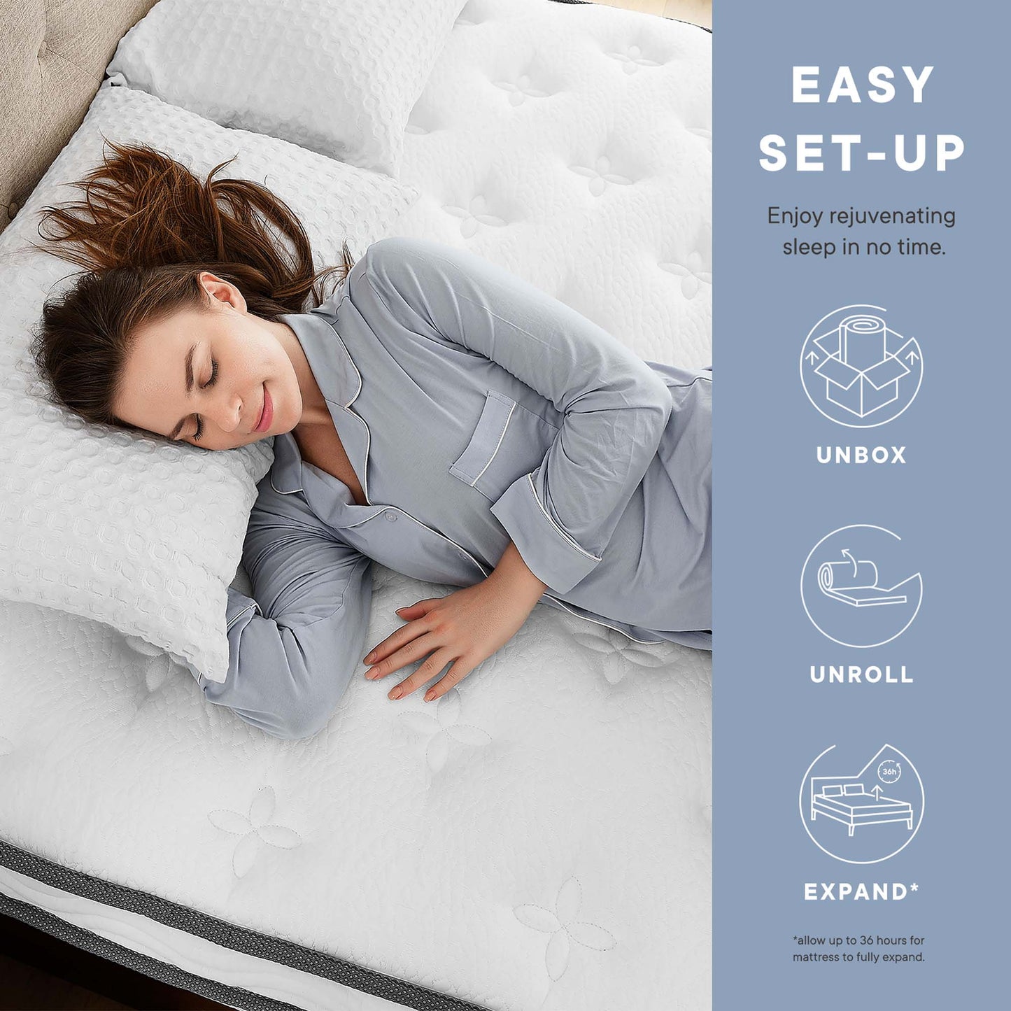 Jenna 12" Innerspring and Foam Queen Mattress