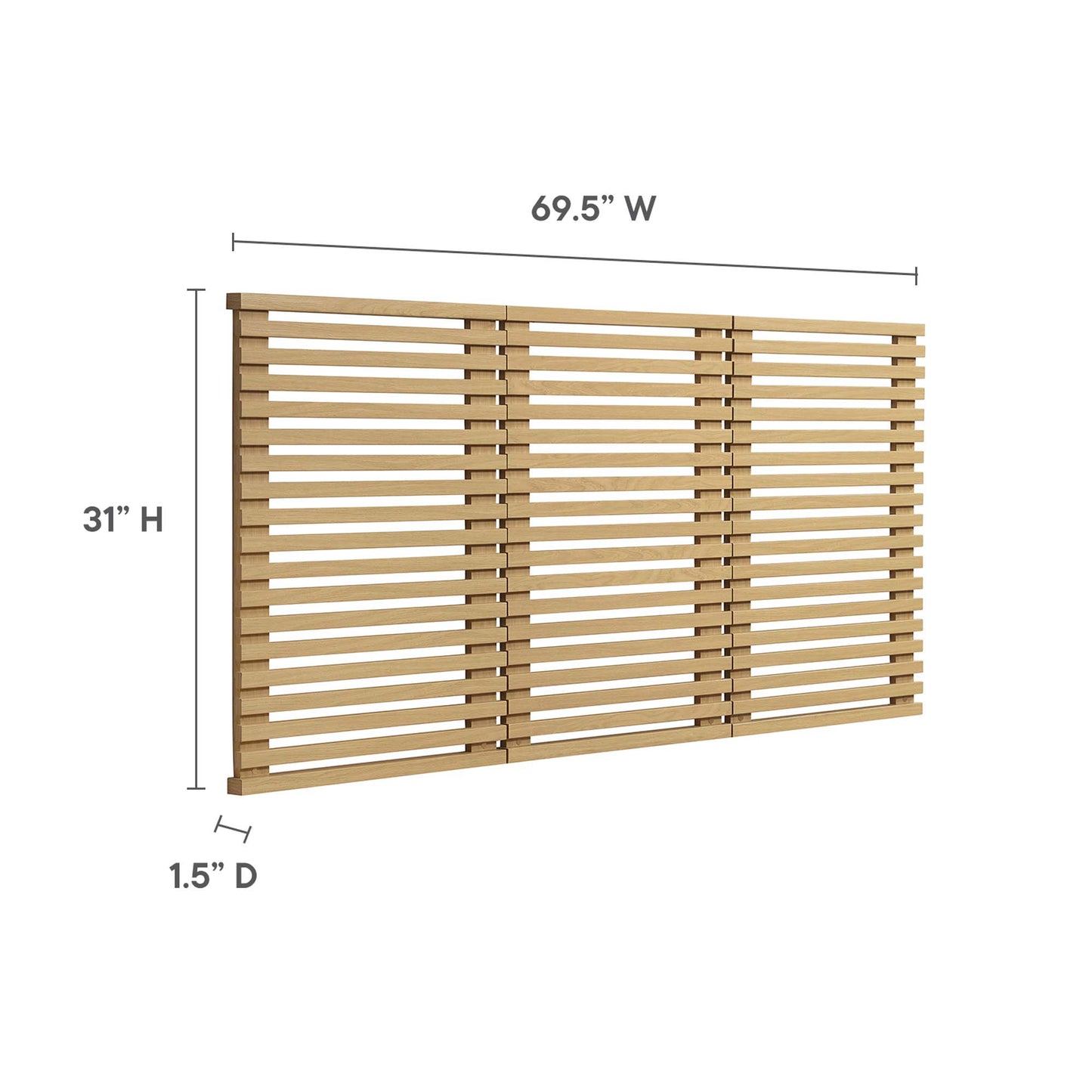 Render Wall Mount Queen Headboard