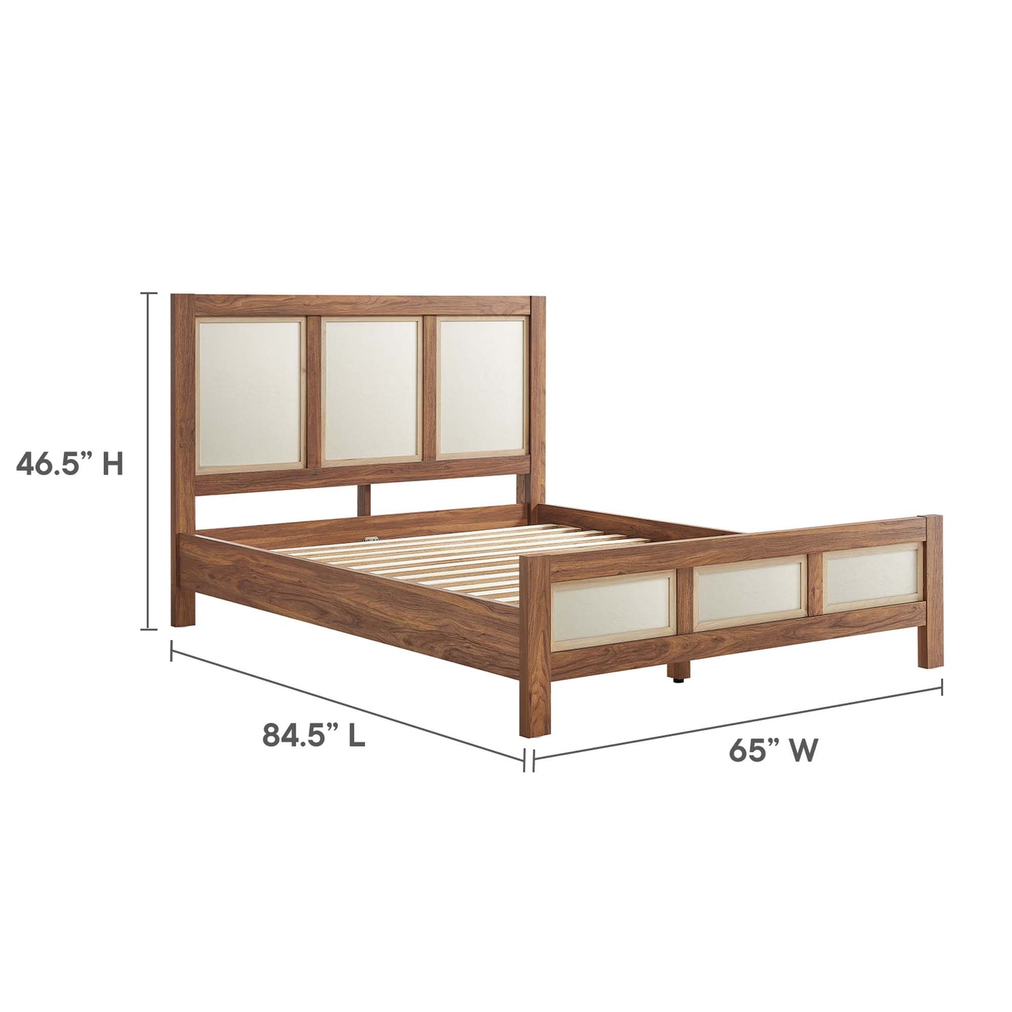 Capri Wood Grain Queen Platform Bed