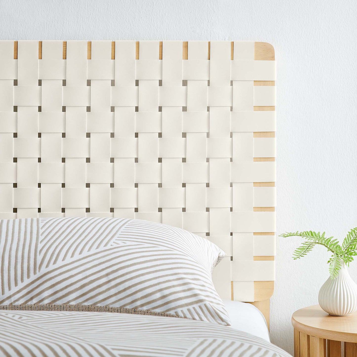 Sparta Weave Vegan Leather Twin Headboard