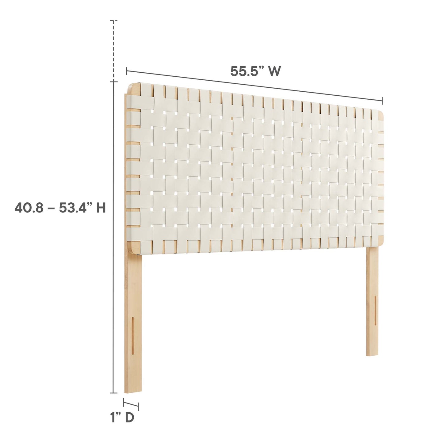 Sparta Weave Vegan Leather Full Headboard