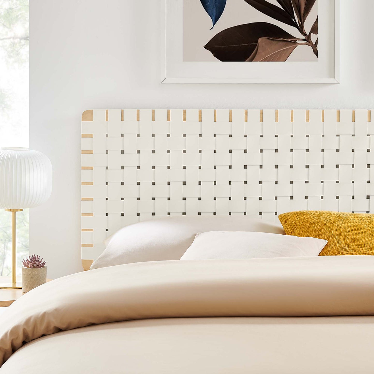 Sparta Weave Vegan Leather King Headboard