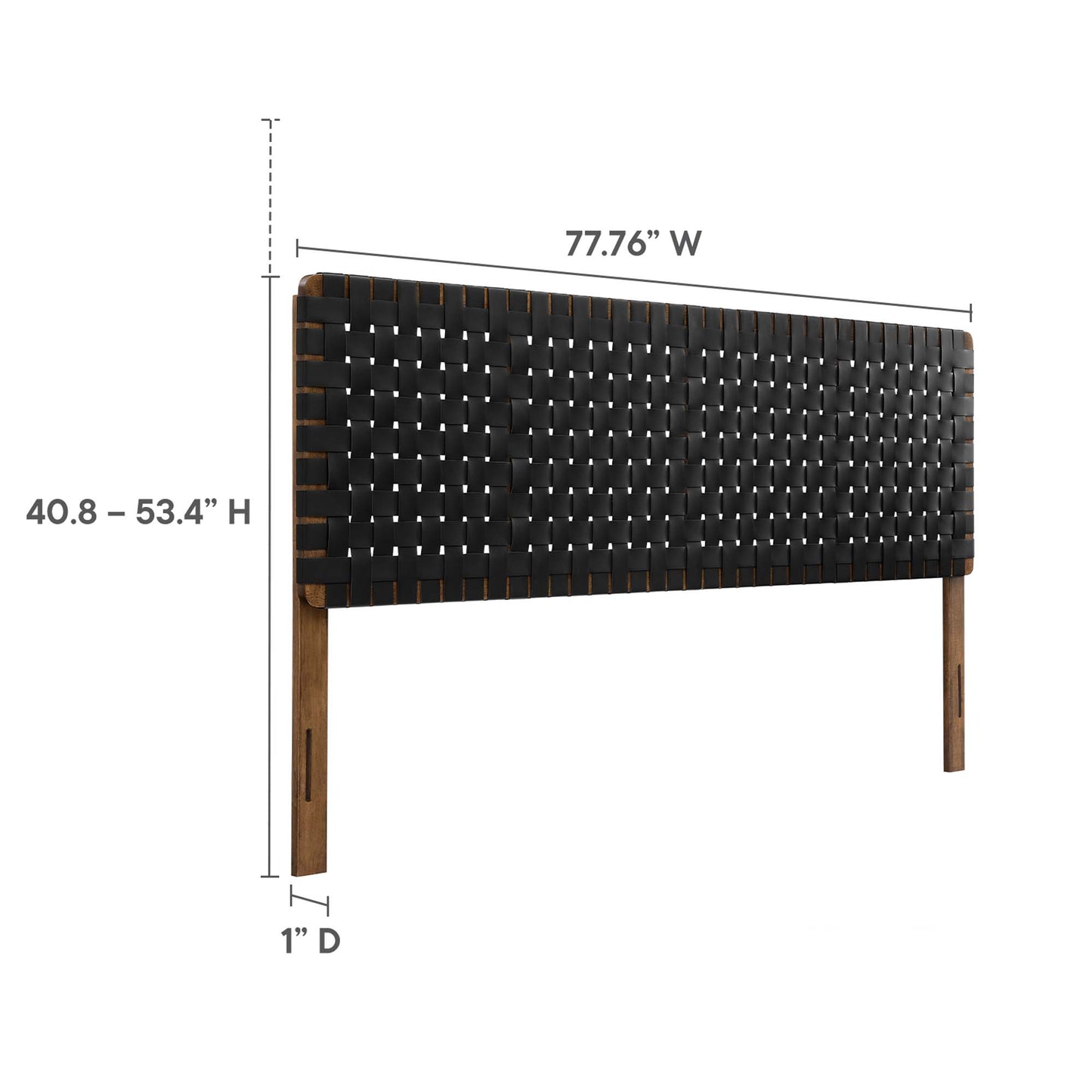 Sparta Weave Vegan Leather King Headboard