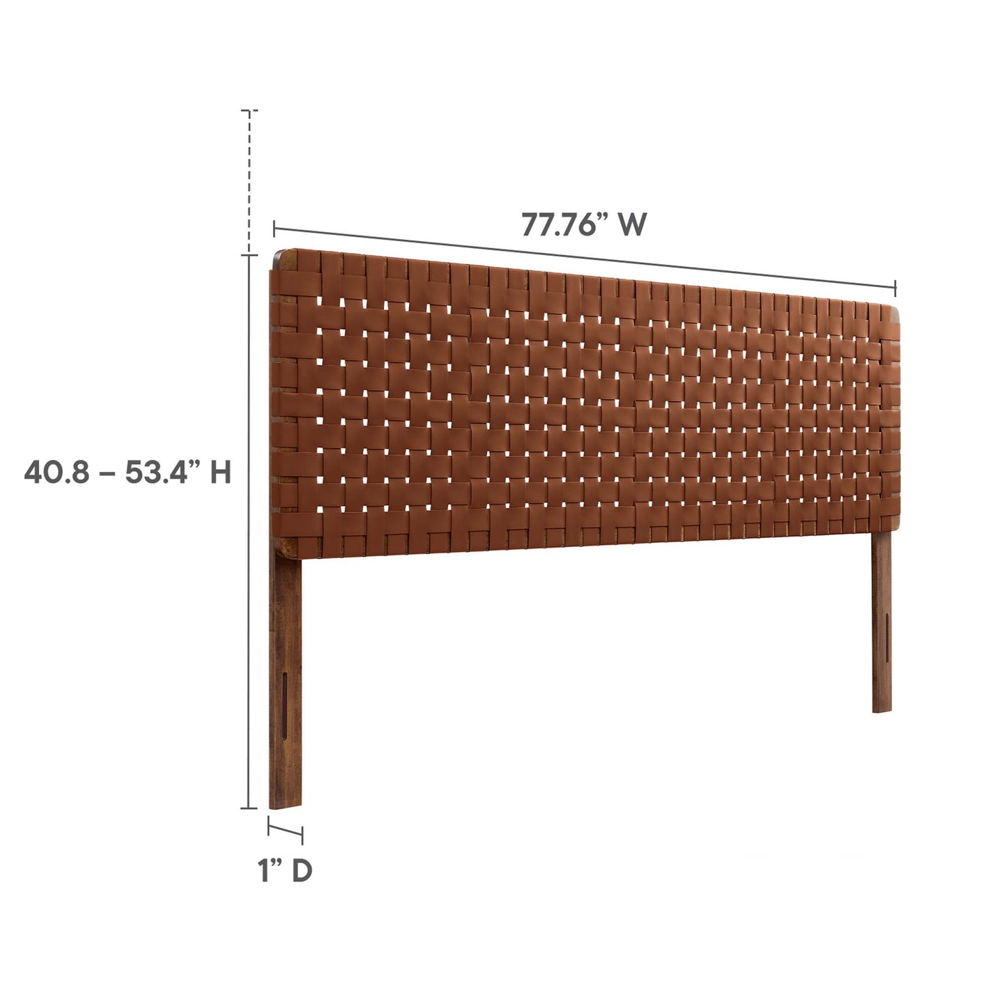 Sparta Weave Vegan Leather King Headboard