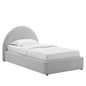 Resort Upholstered Fabric Arched Round Twin Platform Bed