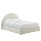 Resort Performance Velvet Arched Round Full Platform Bed