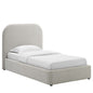 Keynote Upholstered Fabric Curved Twin Platform Bed