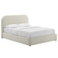 Keynote Upholstered Fabric Curved Full Platform Bed