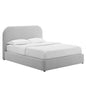 Keynote Upholstered Fabric Curved Queen Platform Bed