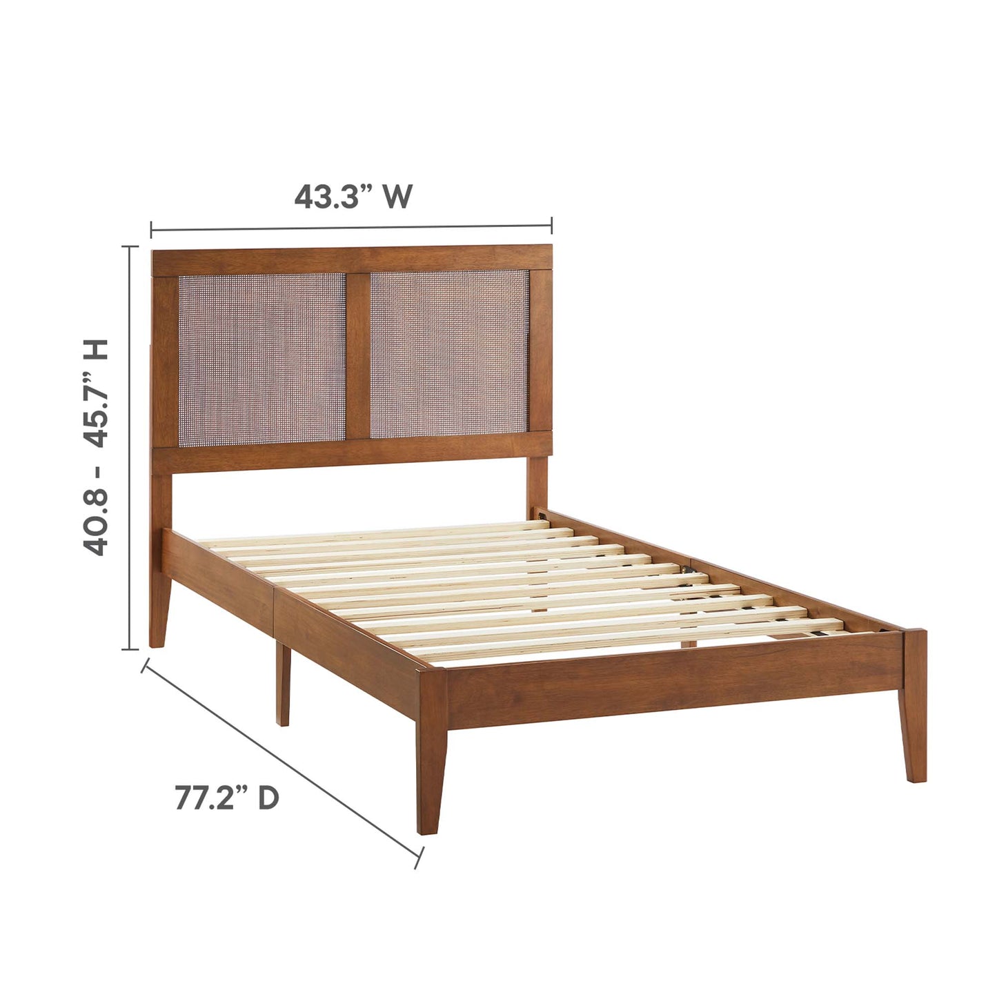 Sirocco Rattan and Wood Twin Platform Bed