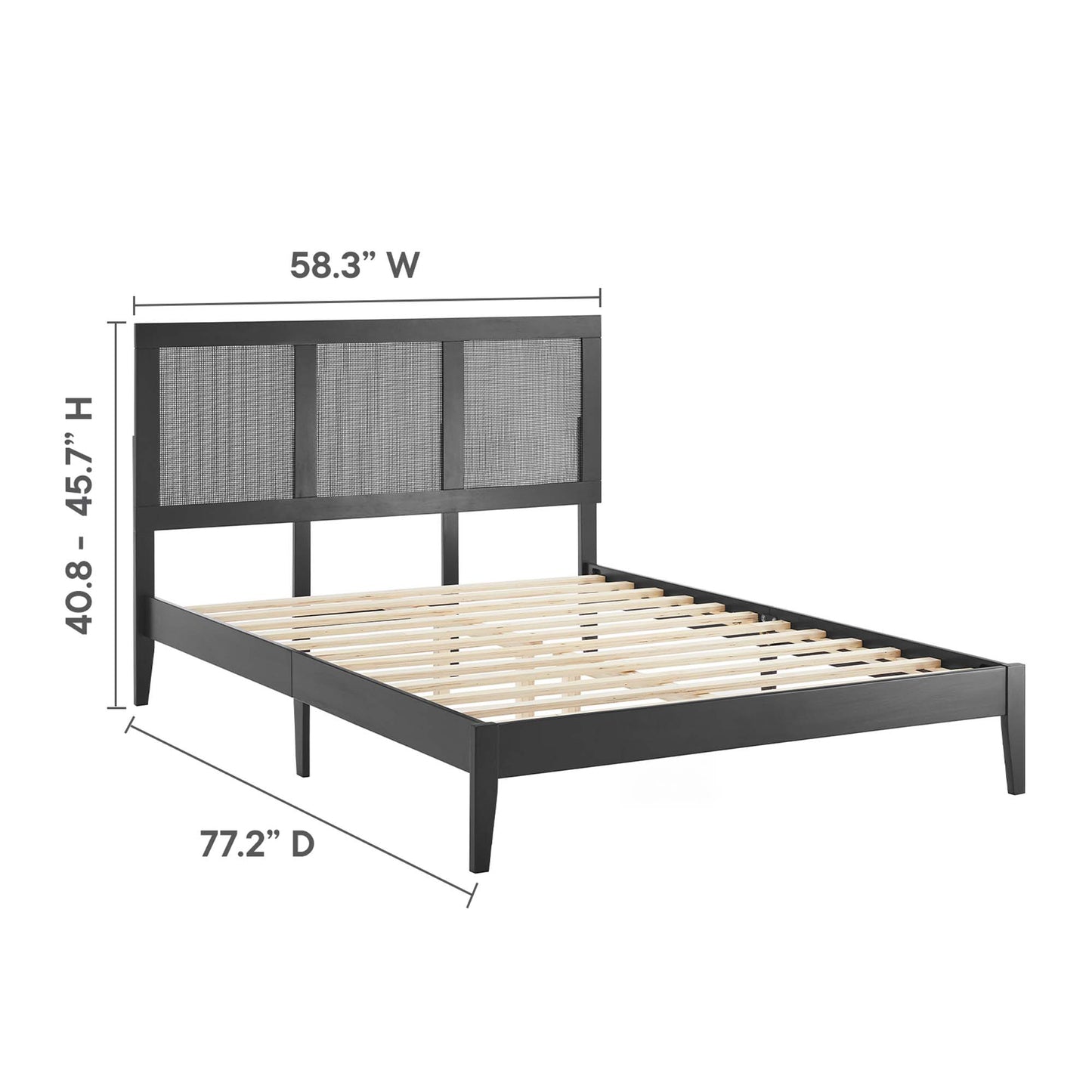 Sirocco Rattan and Wood Full Platform Bed