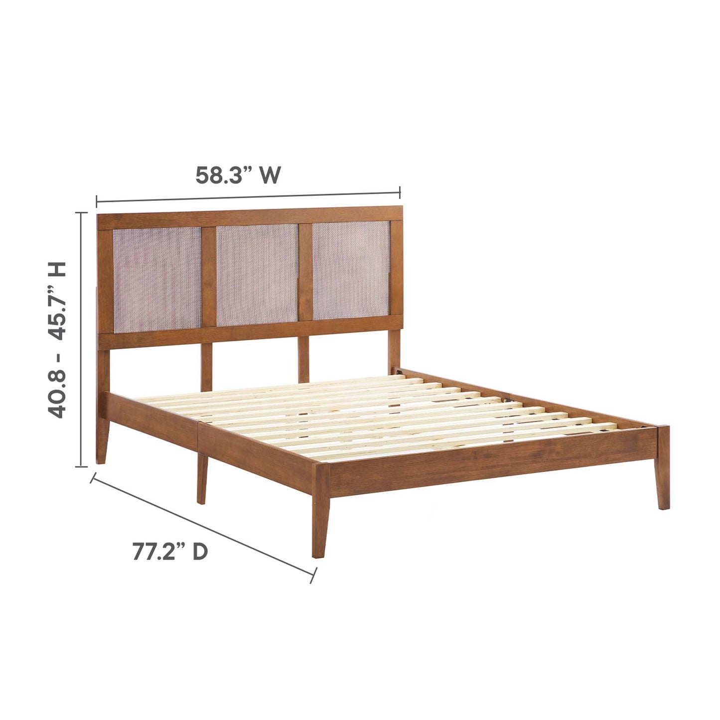 Sirocco Rattan and Wood Full Platform Bed