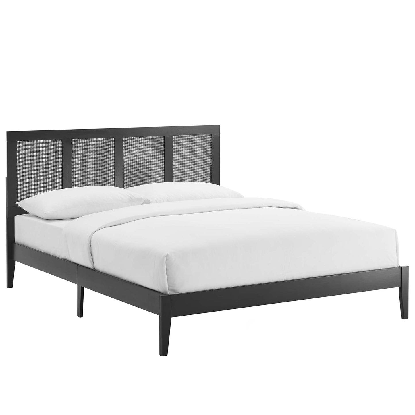 Sirocco Rattan and Wood Queen Platform Bed