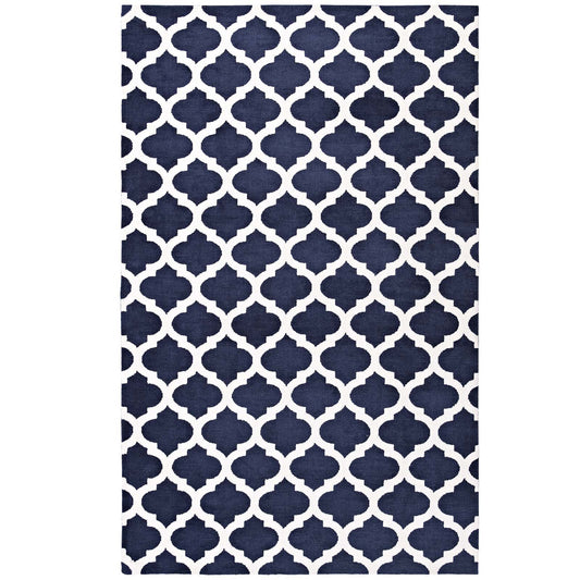 Tapis marocain Lida 8x10 en treillis par Modway