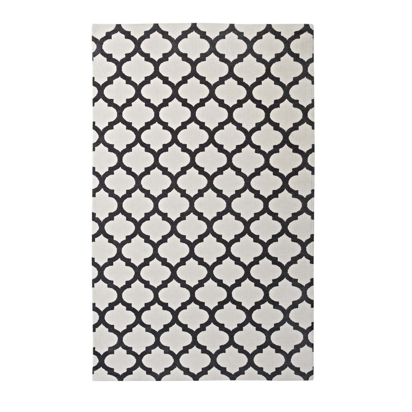 Tapis marocain Lida 5x8 en treillis par Modway