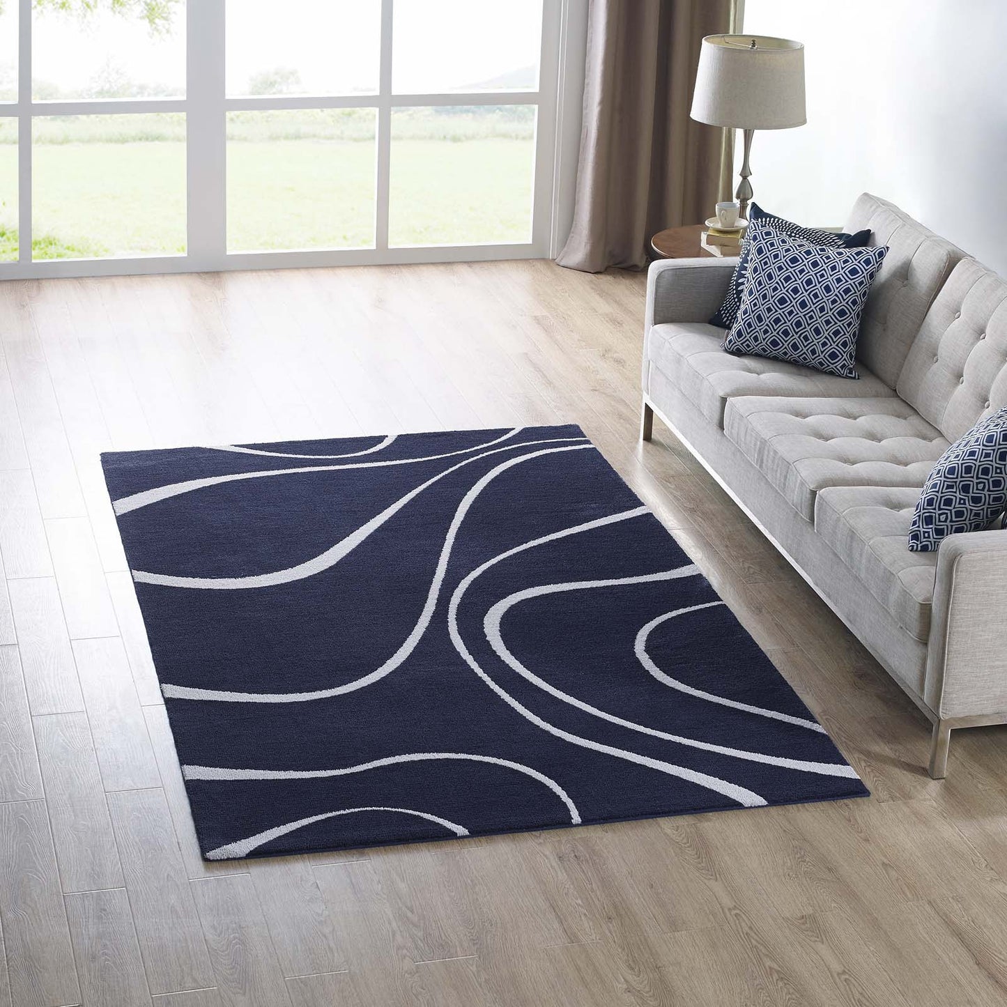 Tapis abstrait Therese Swirl 5x8 par Modway