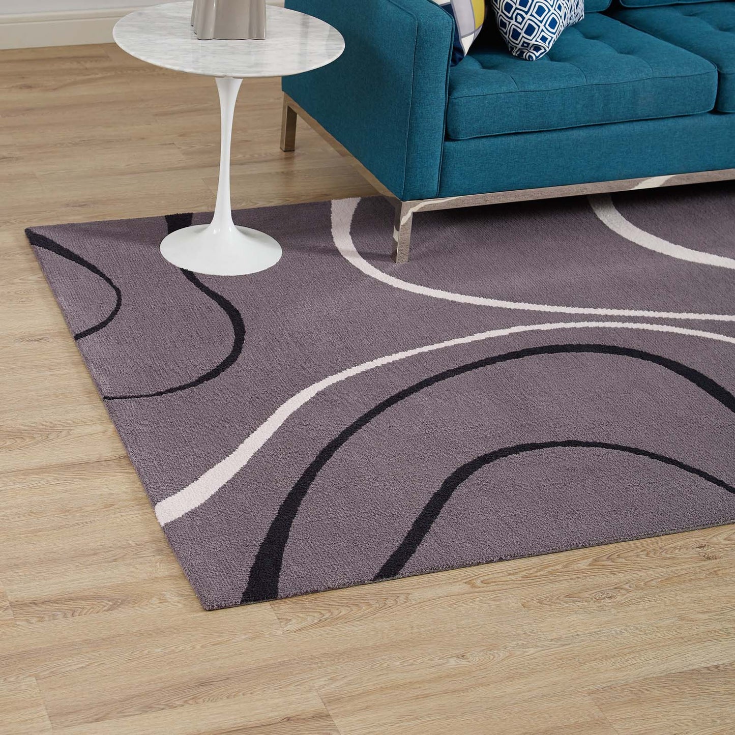 Tapis abstrait Therese Swirl 5x8 par Modway