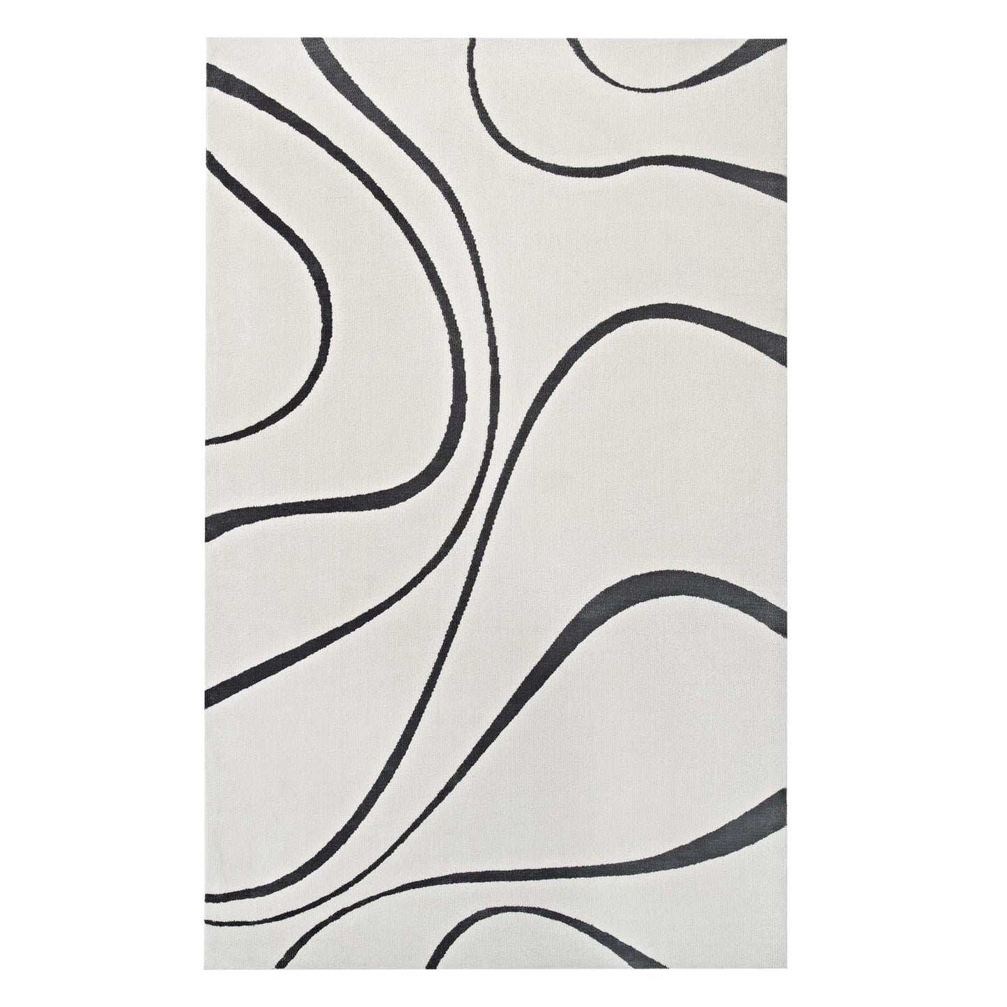 Tapis abstrait Therese Swirl 5x8 par Modway