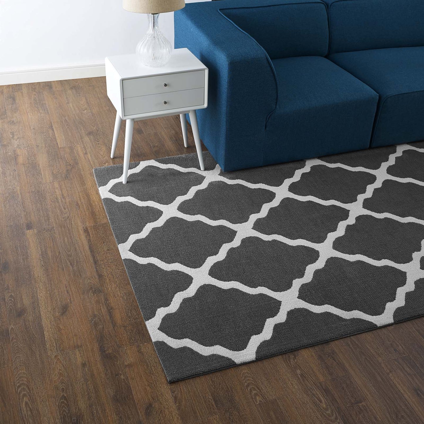 Tapis marocain en treillis Marja 5x8 par Modway