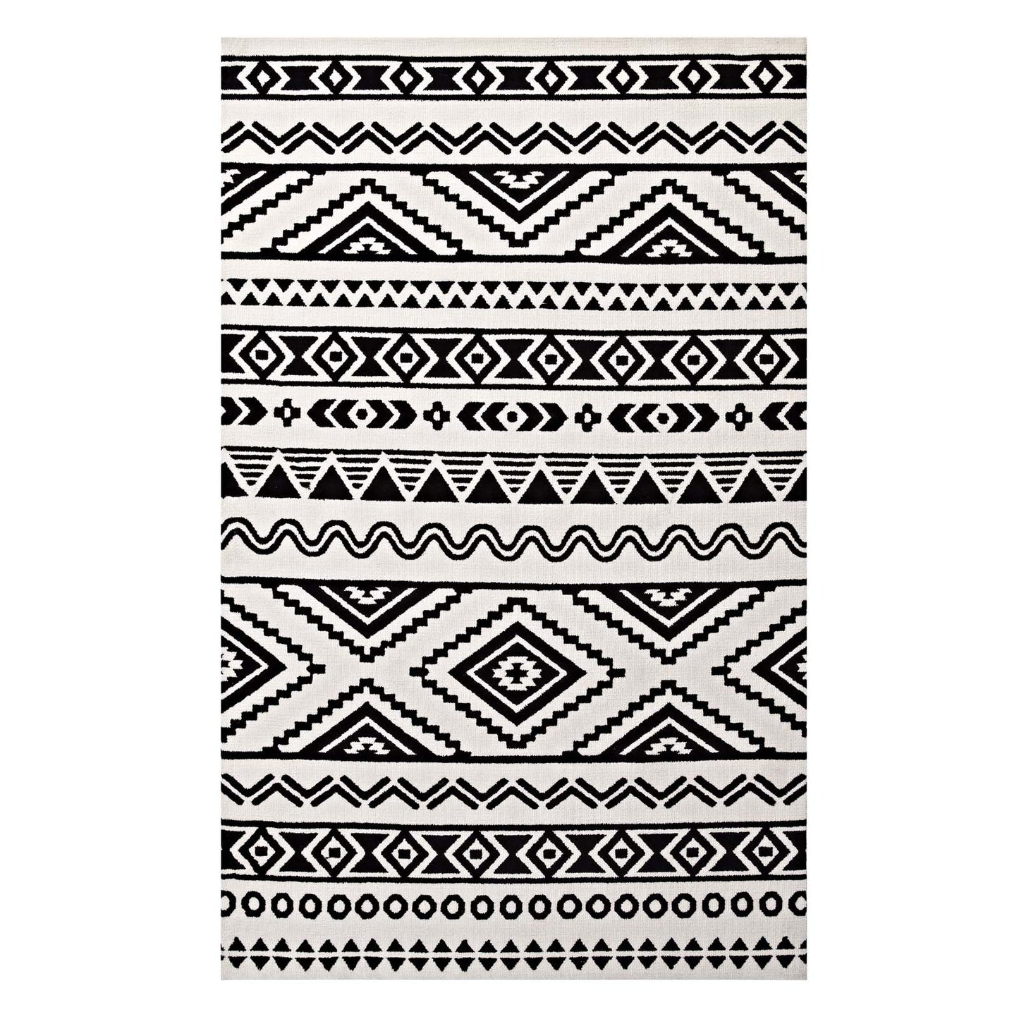 Tapis tribal marocain géométrique Haku 5x8 par Modway