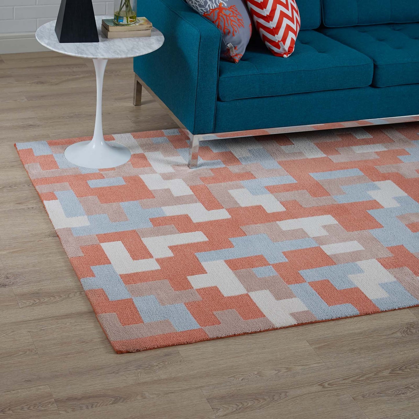 Andela Interlocking Block Mosaic 8x10 Area Rug