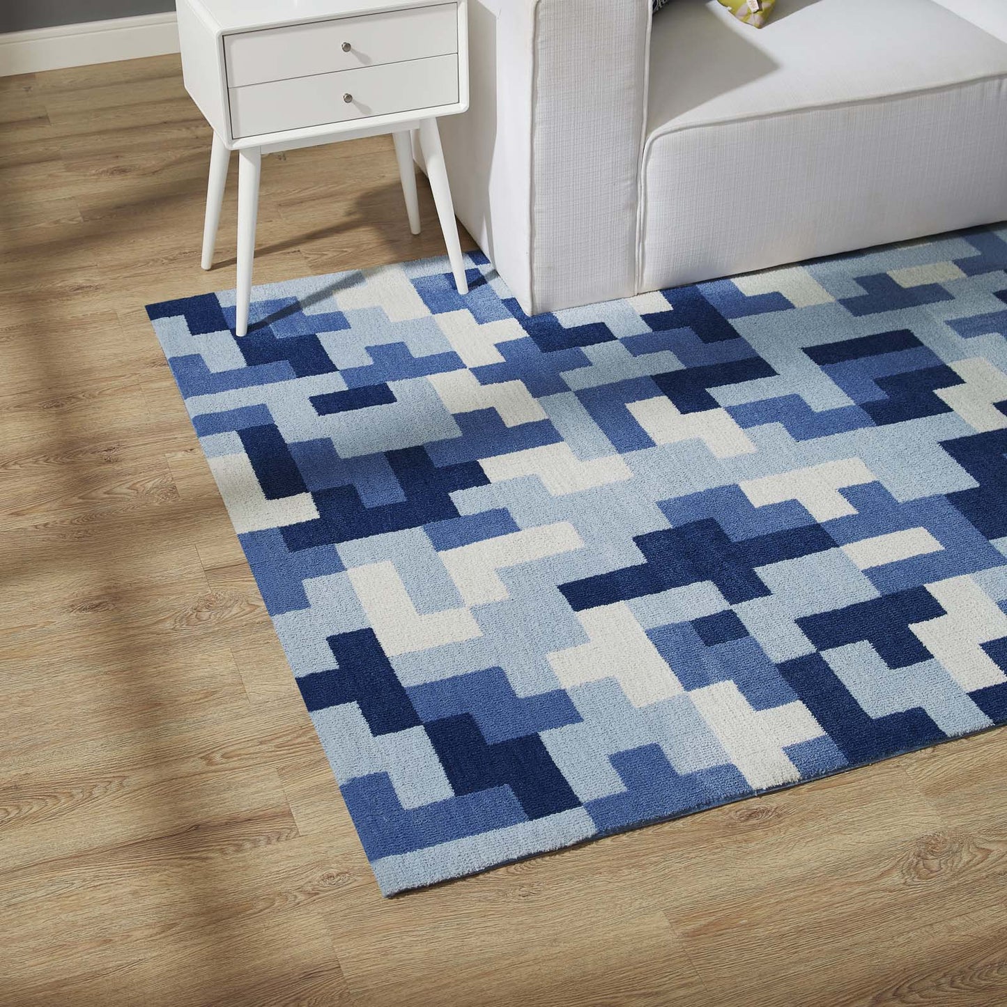 Andela Interlocking Block Mosaic 5x8 Area Rug