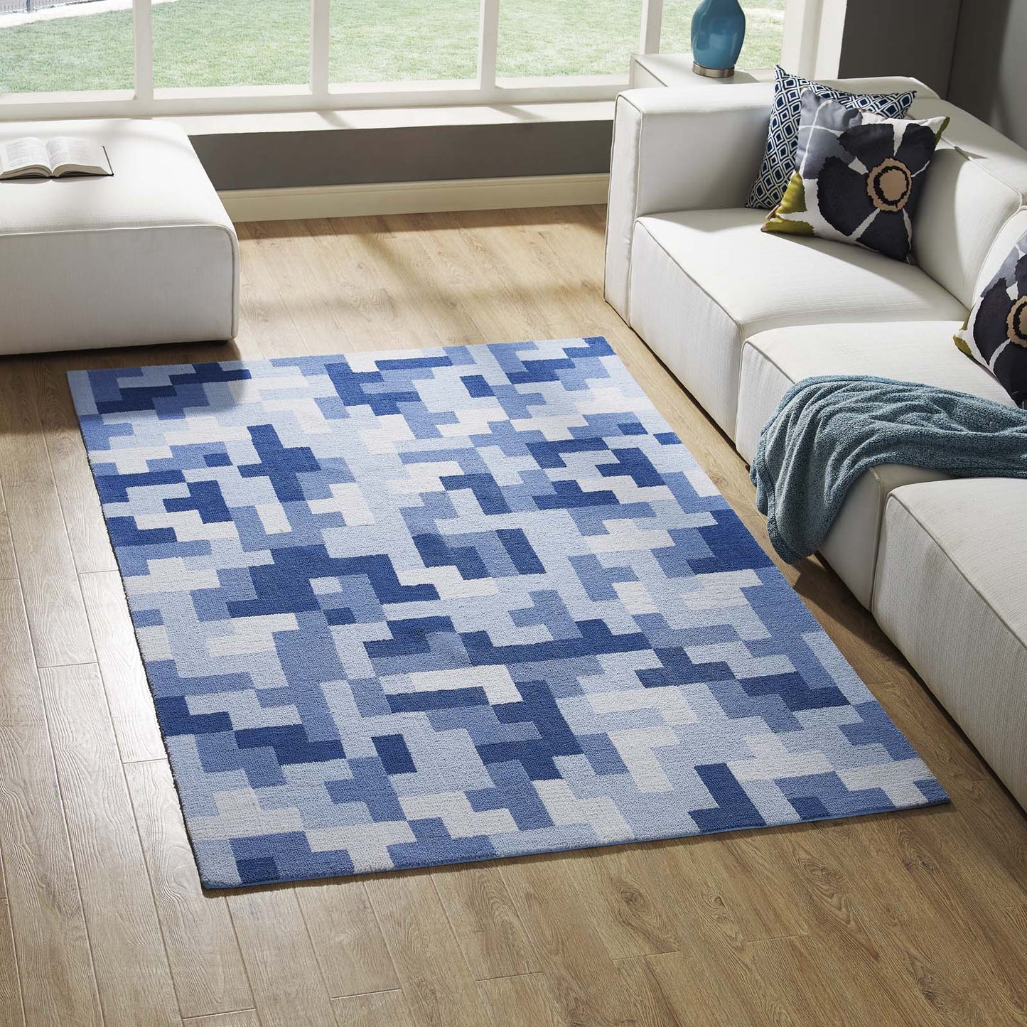 Andela Interlocking Block Mosaic 5x8 Area Rug