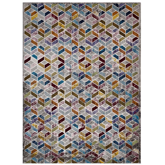 Tapis géométrique en mosaïque Laleh 4x6 par Modway