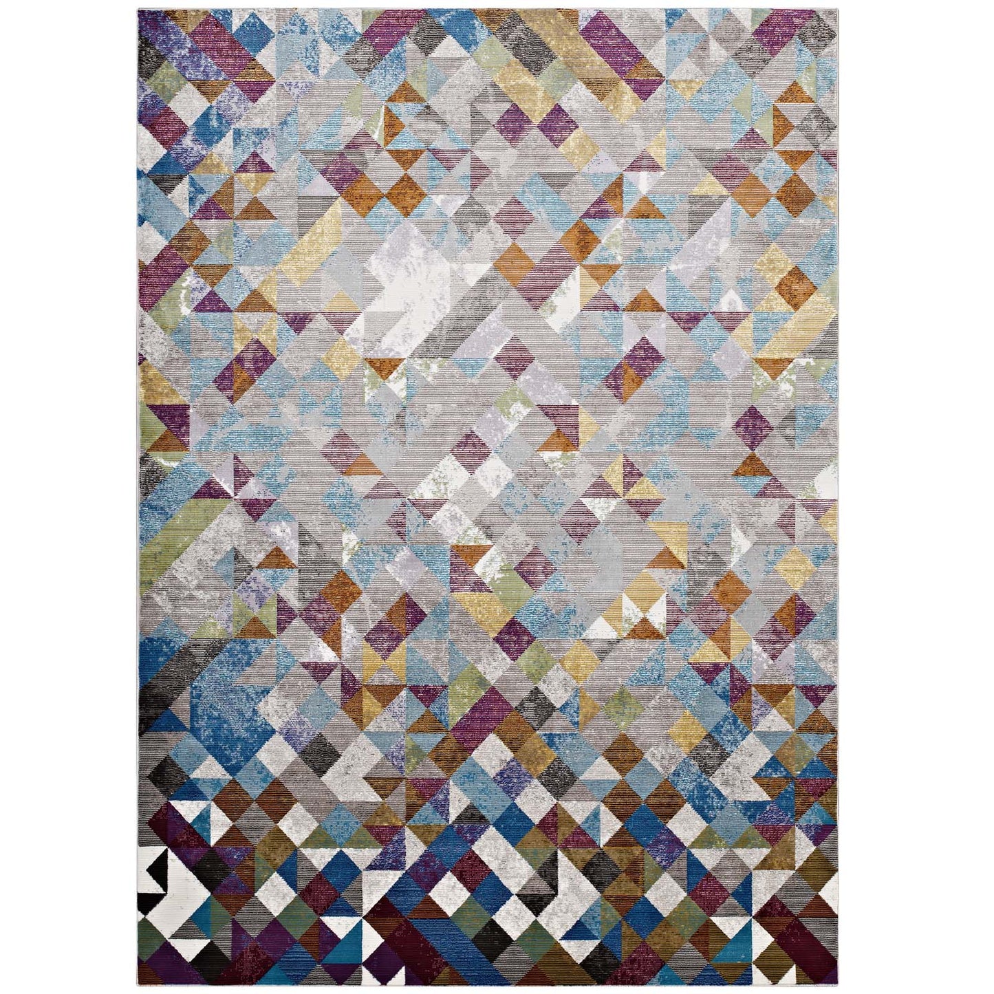 Tapis en mosaïque triangulaire Lavendula 4x6 par Modway