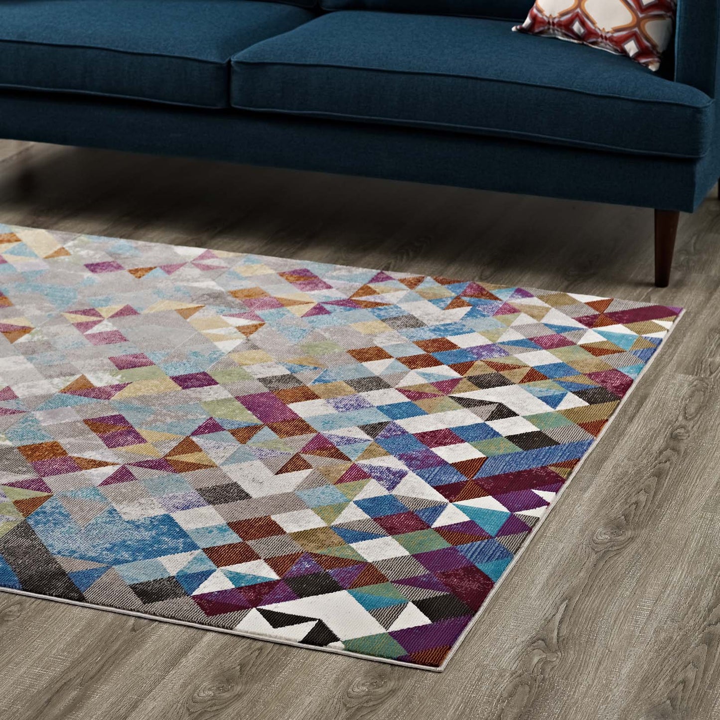 Tapis en mosaïque triangulaire Lavendula 4x6 par Modway