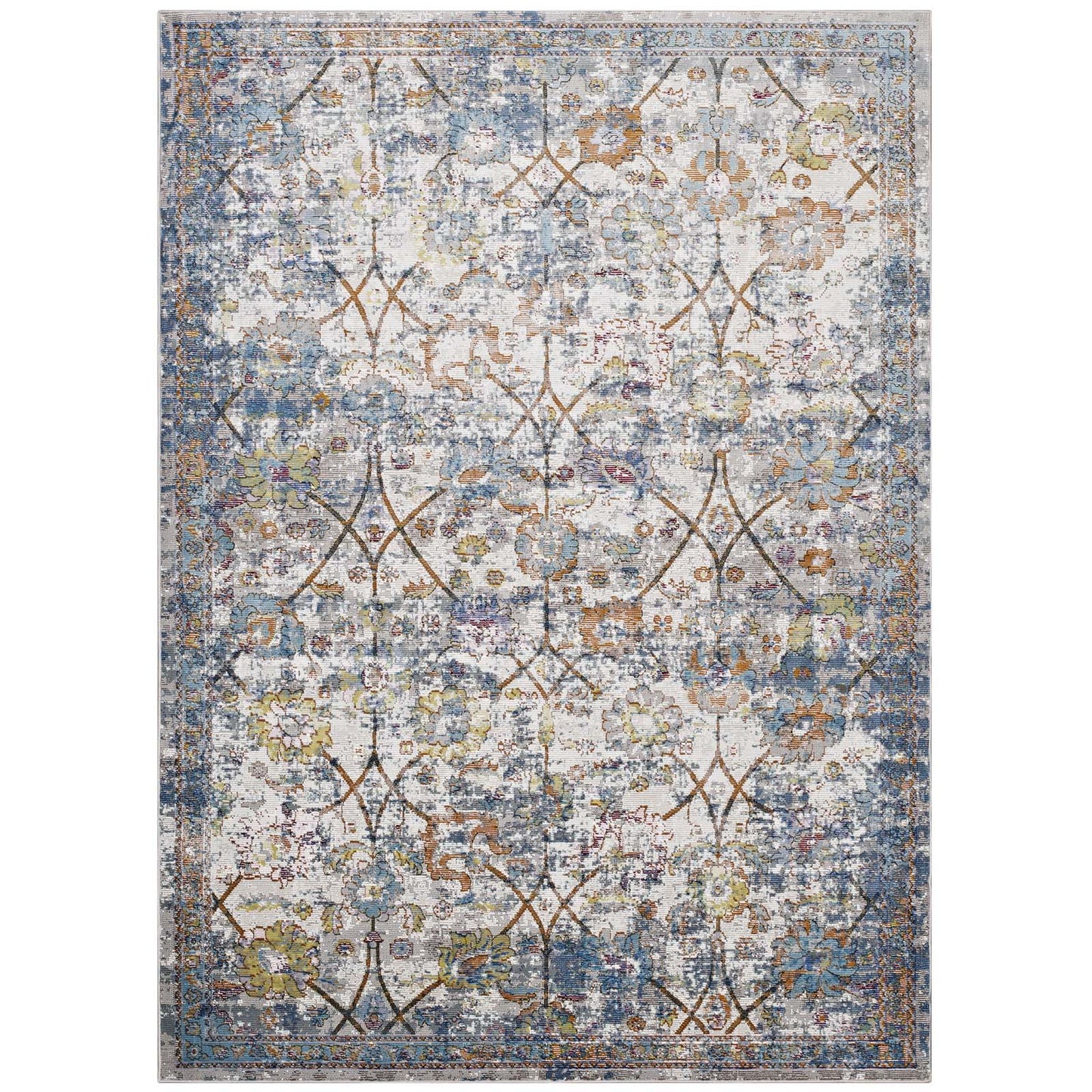 Tapis à motif floral vieilli Minu 4x6 par Modway