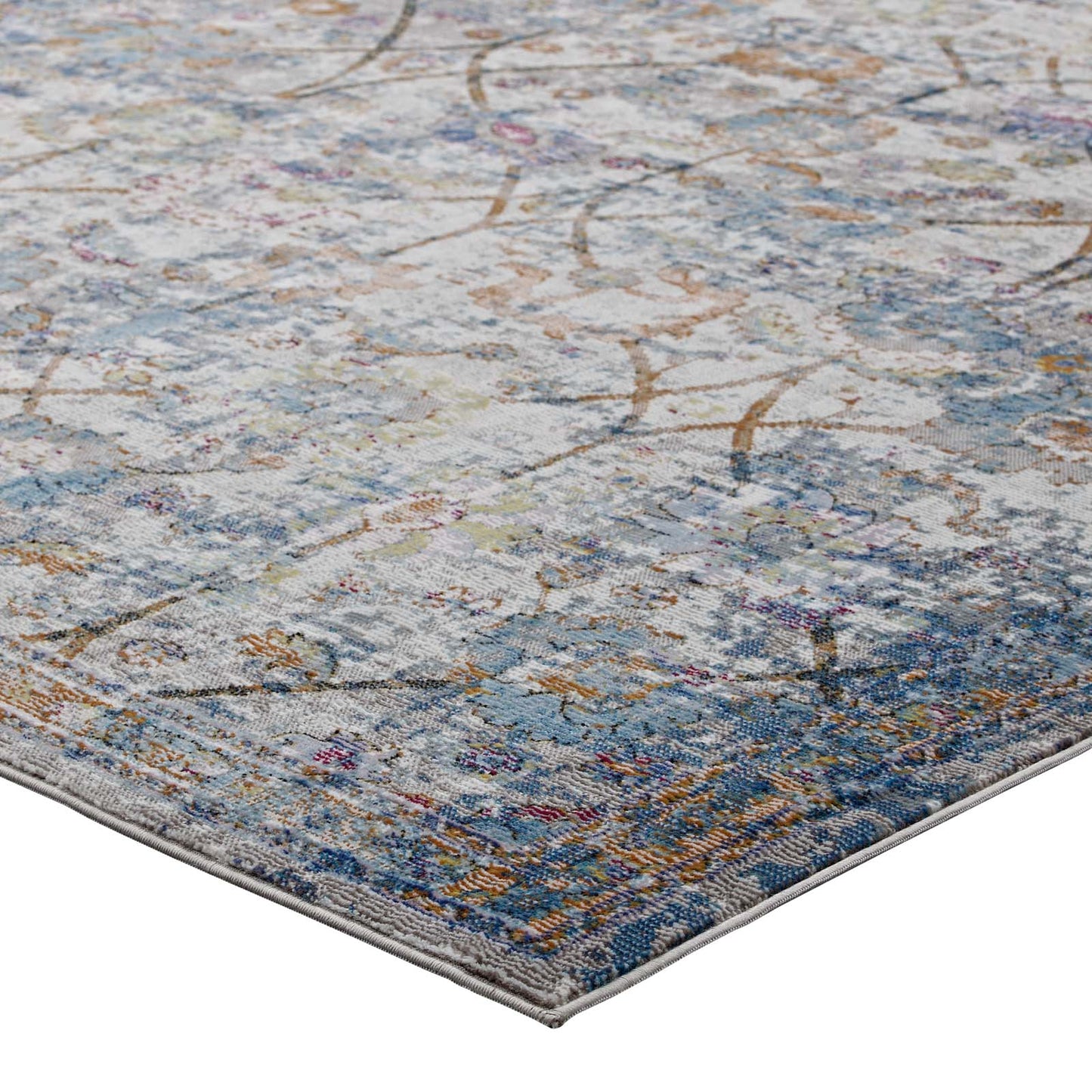 Tapis à motif floral vieilli Minu 4x6 par Modway