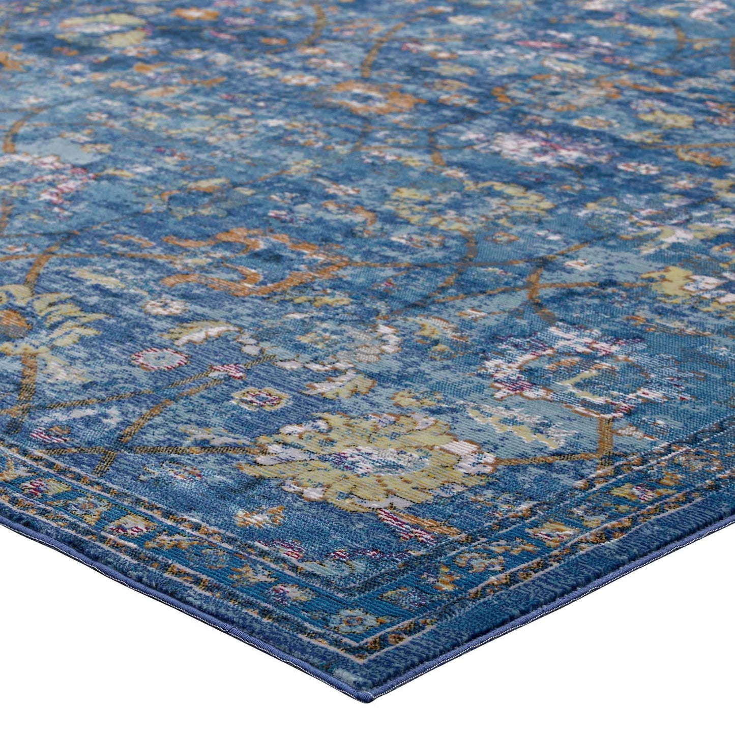 Tapis à motif floral vieilli Minu 5x8 par Modway