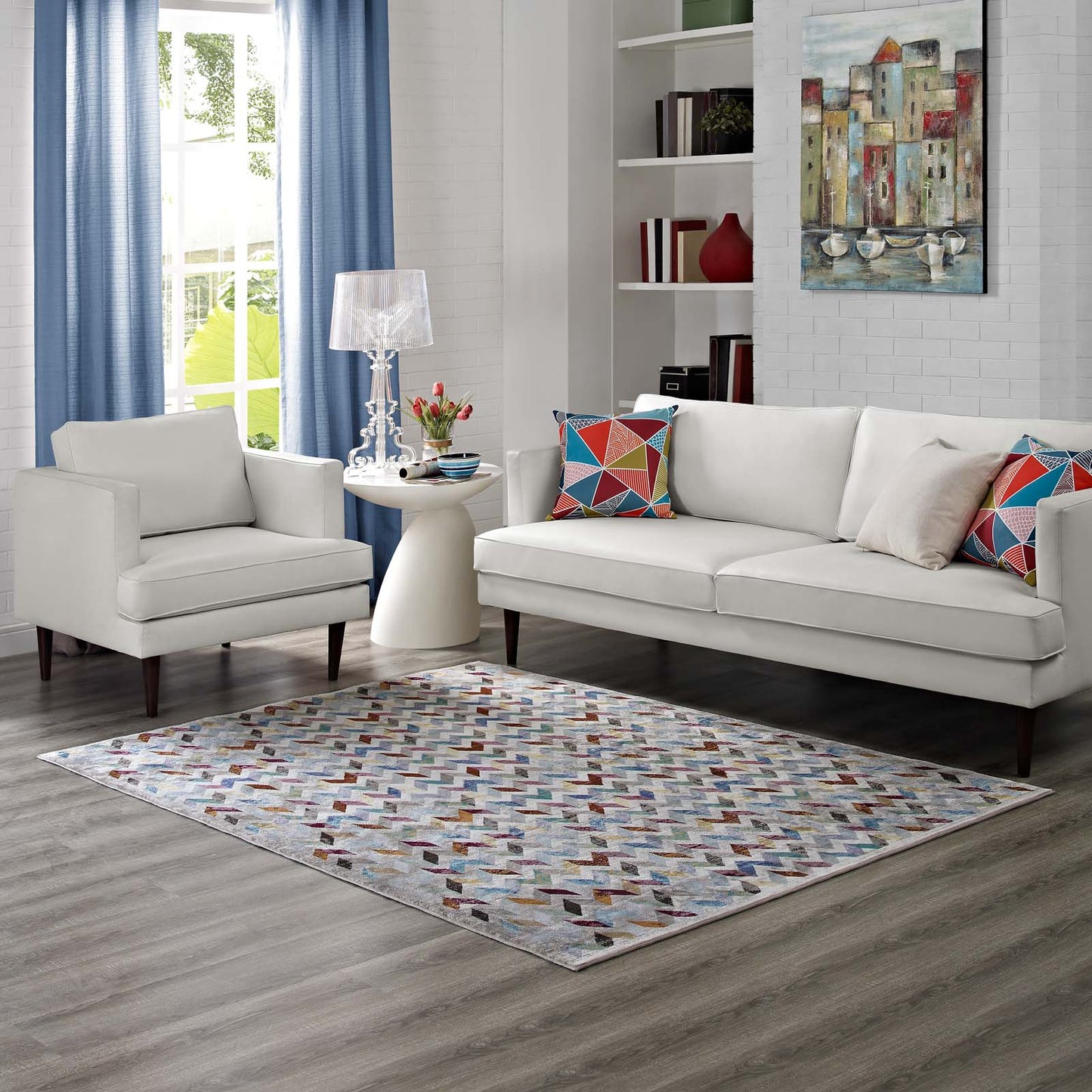 Tapis Gemma Chevron Mosaic 4x6 de Modway