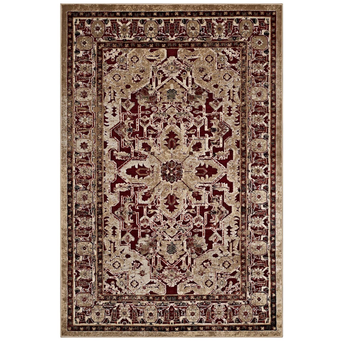 Grania Ornate Vintage Floral Turkish 8x10 Area Rug