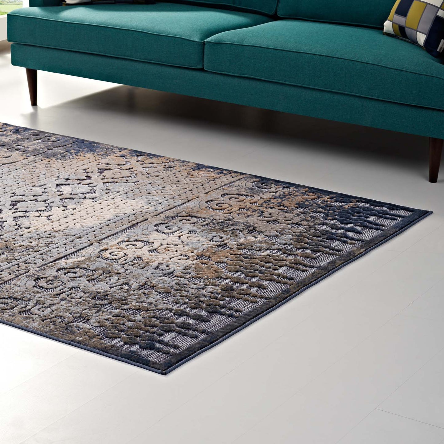 Tapis turc vintage vieilli Kalene 5X8 par Modway