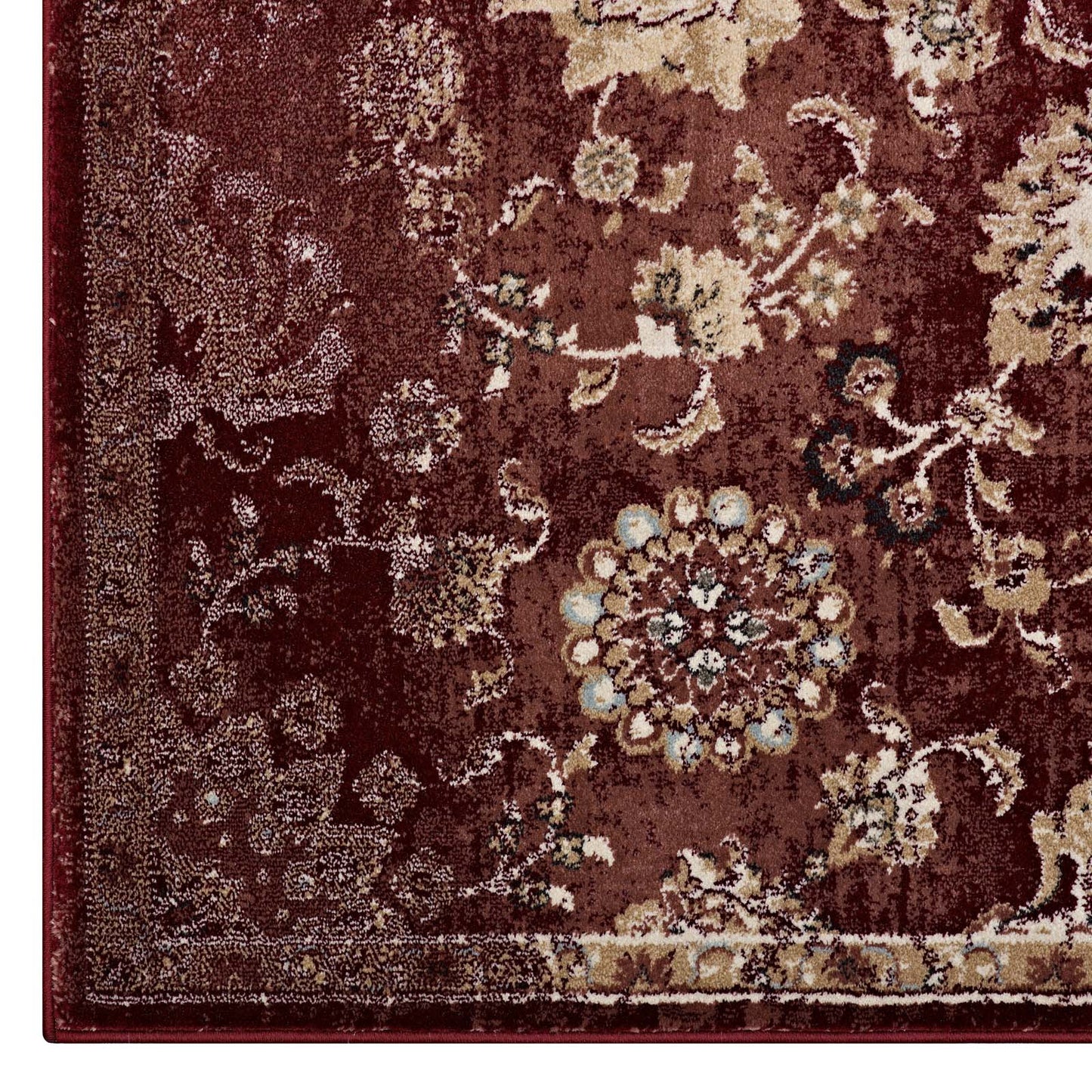 Cynara Distressed Floral Vintage Medallion 5x8 Area Rug