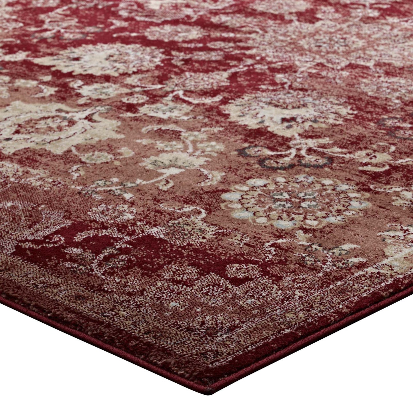 Cynara Distressed Floral Vintage Medallion 5x8 Area Rug