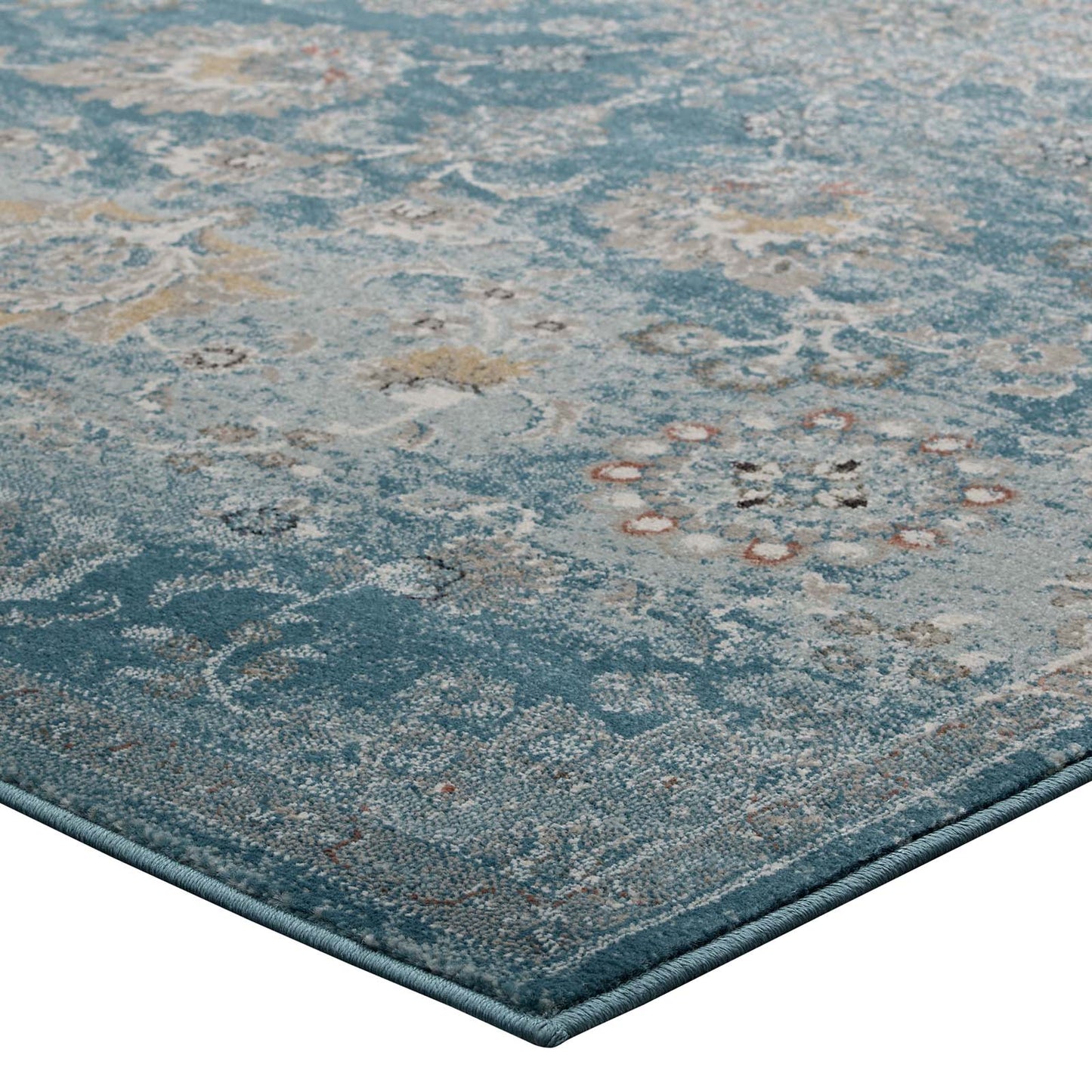 Cynara Distressed Floral Vintage Medallion 5x8 Area Rug