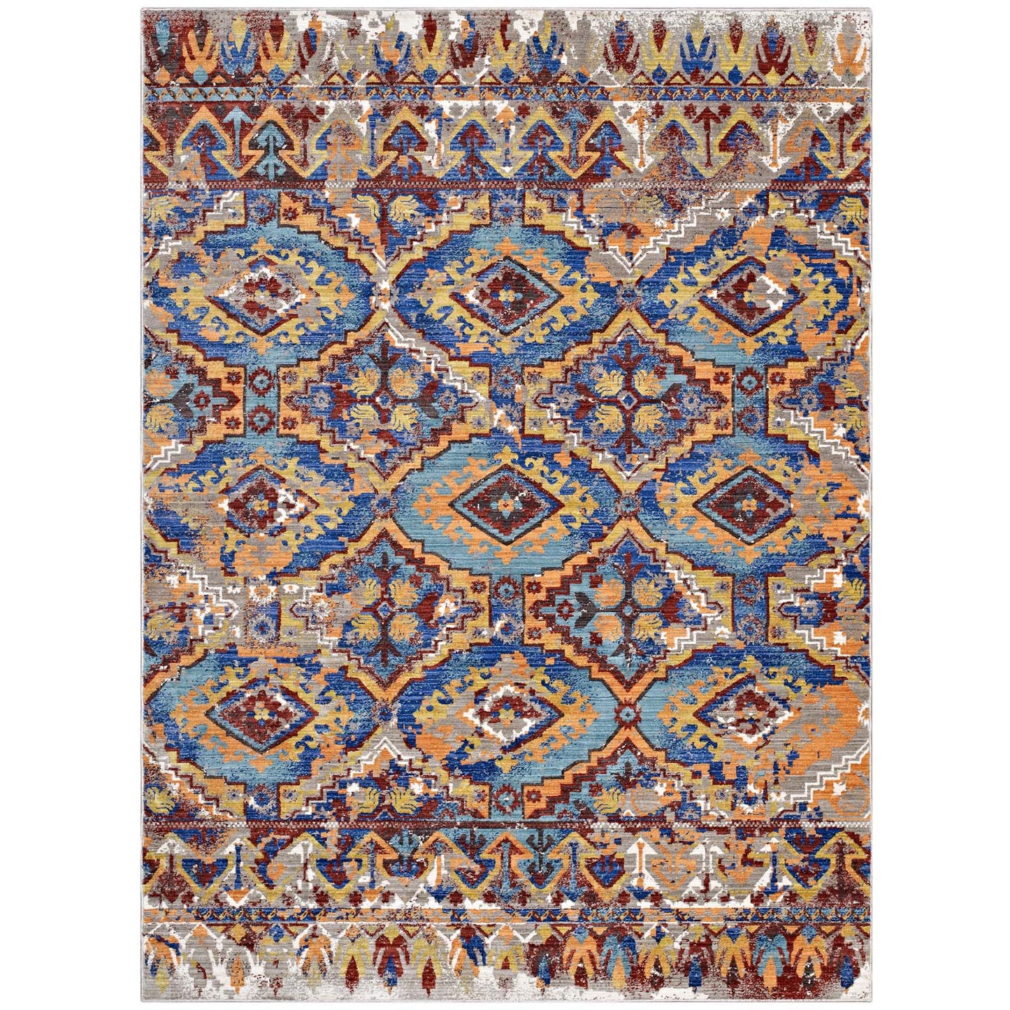 Centehua Distressed Southwestern Aztec 4x6 Area Rug