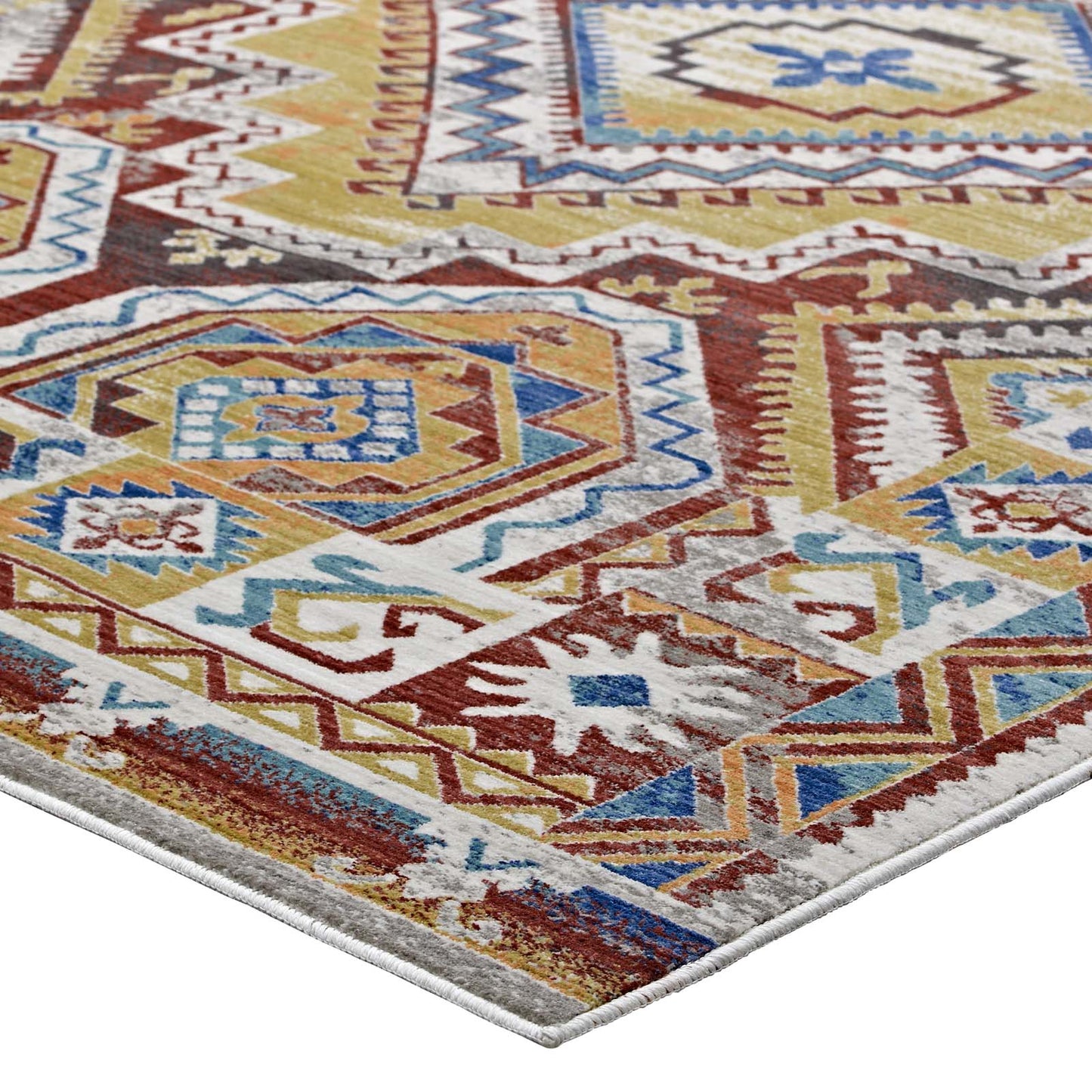 Tapis aztèque du sud-ouest en détresse Florita 4x6 par Modway