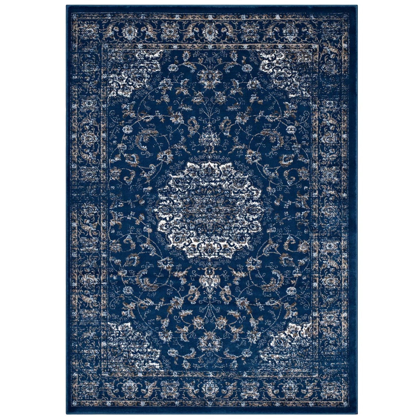 Tapis médaillon vintage vieilli Lilja 5x8 par Modway