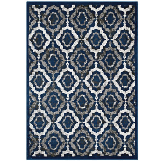 Tapis rustique vintage marocain en treillis Kalinda 5x8 par Modway