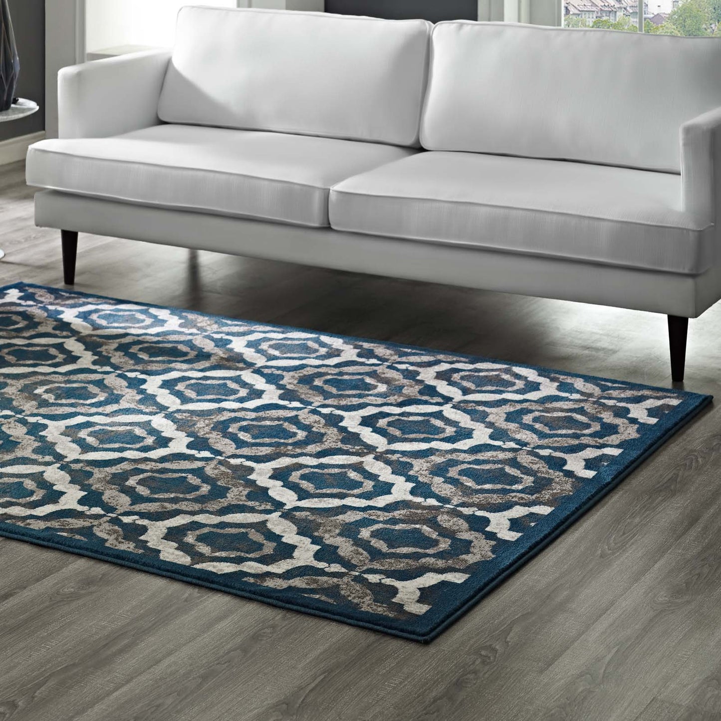 Tapis rustique vintage marocain en treillis Kalinda 5x8 par Modway