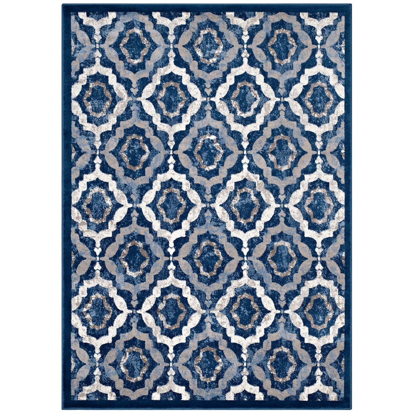 Tapis rustique vintage marocain en treillis Kalinda 5x8 par Modway